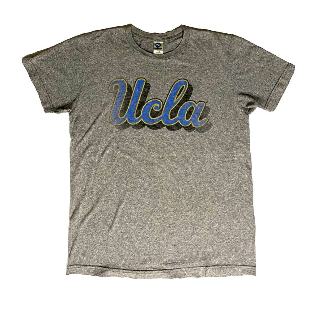 UCLA Bruins Graphic T Shirt Gray NCAA College Spellout Logo Fan Gear Men's M